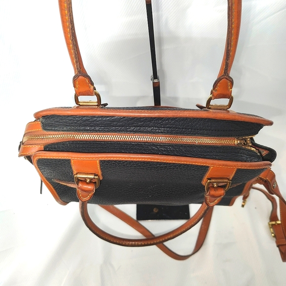 Dooney and Bourke "Whispers of Lace" Black All Weather Leather Shoulder/Hand Bag - Picture 12 of 16